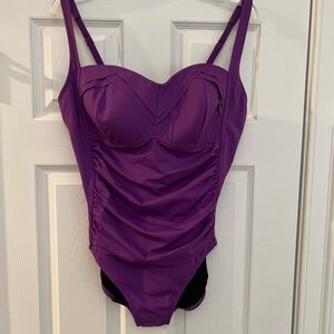 Ladies Size 16 Jaclyn Smith Vibrant Purple One Piece SEXY ❤️ GUC